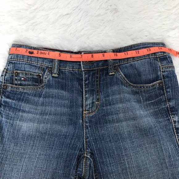 Tommy Hilfiger Hope Jeans Straight Mid-Rise Blue Denim Medium Wash Y2K Size 2 - Picture 12 of 16